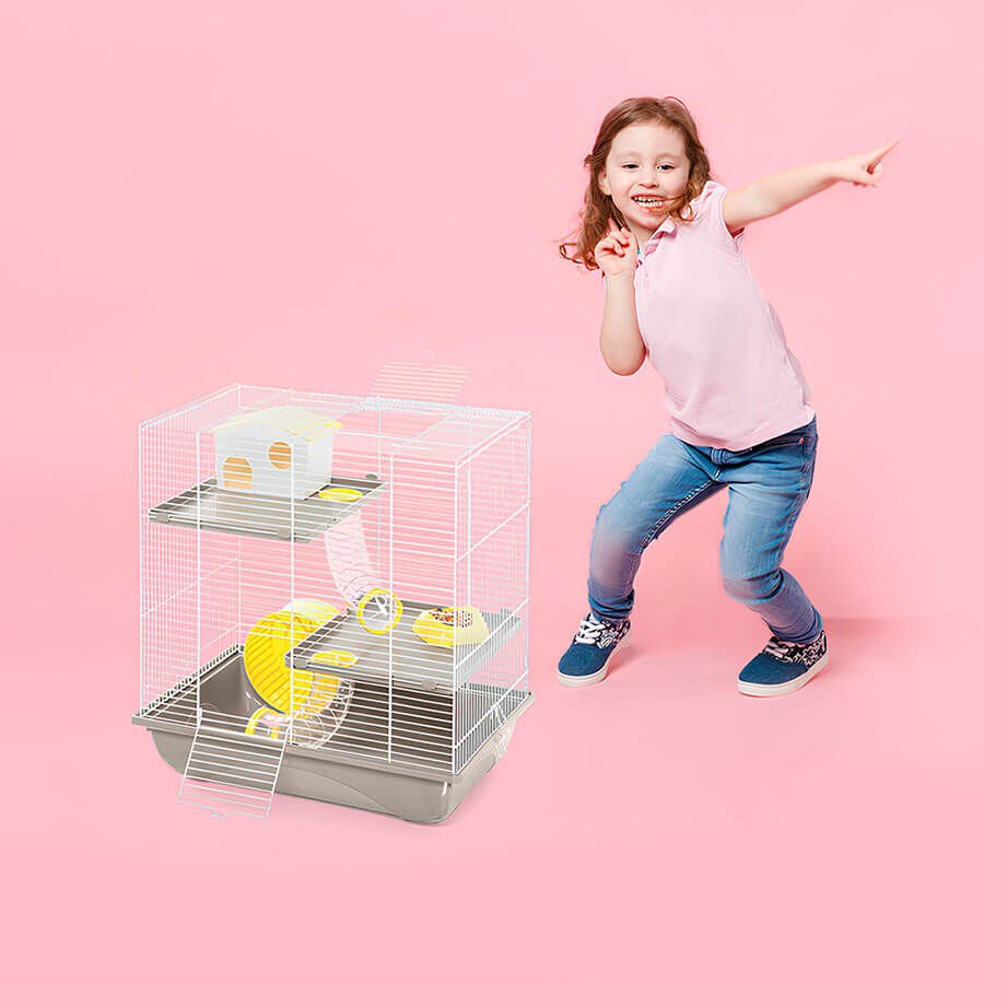 Imac Crıcetı 7 Hamster Kafesi Kahve 45x30x47,5cm