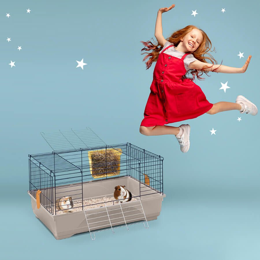 Imac Easy 80 Gine Pig Ve Tavşan Kafesi 3-lü 80x48,5x42cm