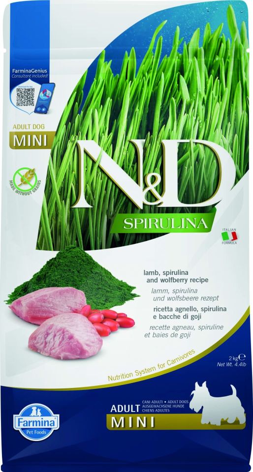 N&D Spirulina Lamb Adult Mini 2,5 kg