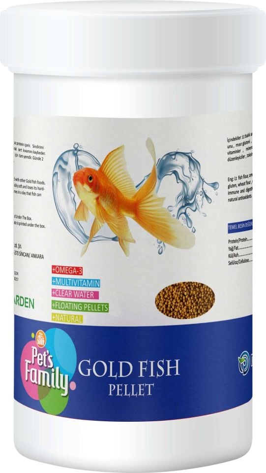 Pets Family Gold Fish Pellet 250ml/90g