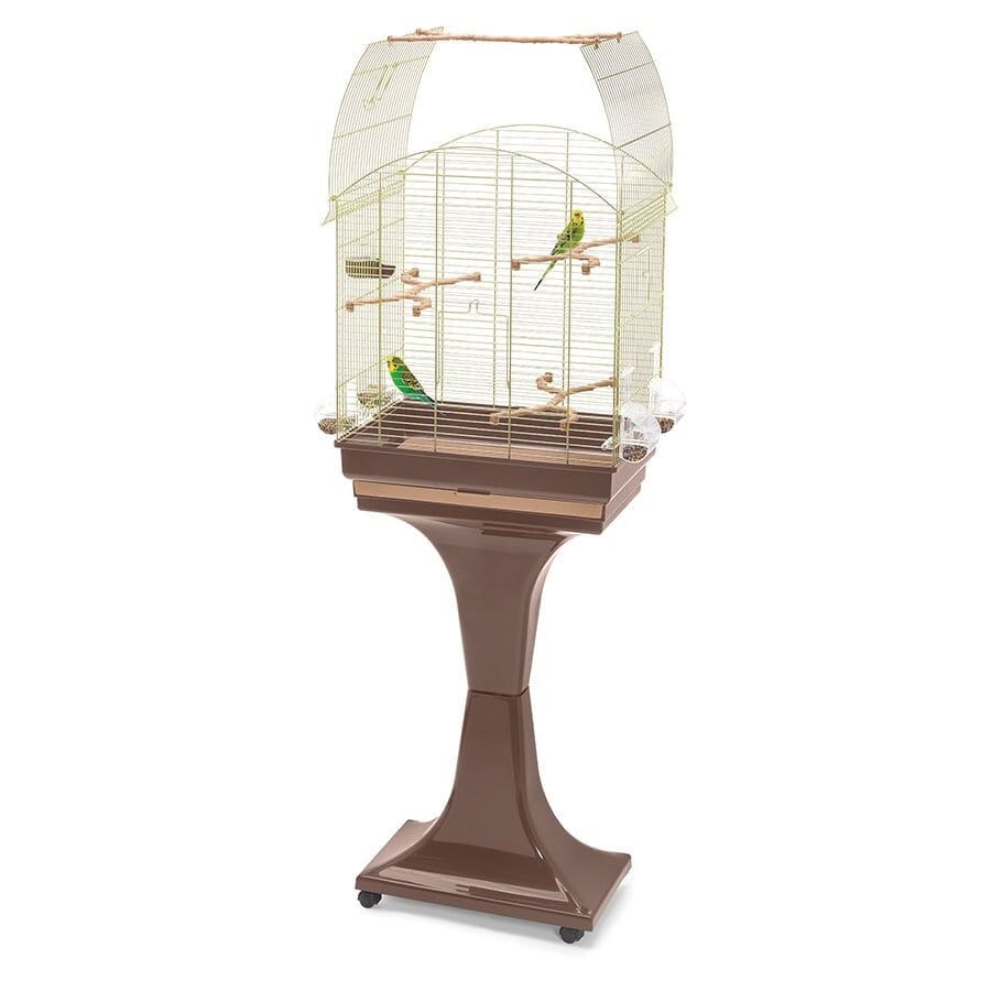 Imac Agata Delux Ayaklı Üstü Açılır Kuş Kafesi Kahve/gold 58x33x62,5cm