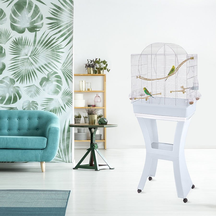 Imac Matılde Ayaklı Kuş Kafesi Kahve/gold 58x38x71/143cm