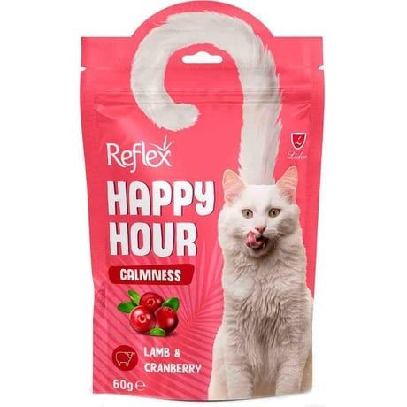 Reflex Happy Hour Calmness Kuzulu ve Kızılcıklı Kedi Ödül Maması 60gr