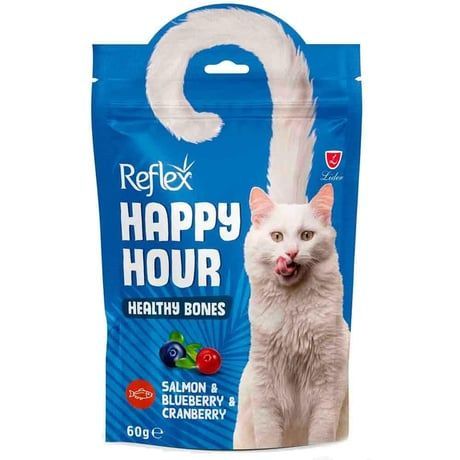 Reflex Happy Hour Healthy Bones Somonlu ve Yaban Mersinli Kedi Ödül Maması 60gr