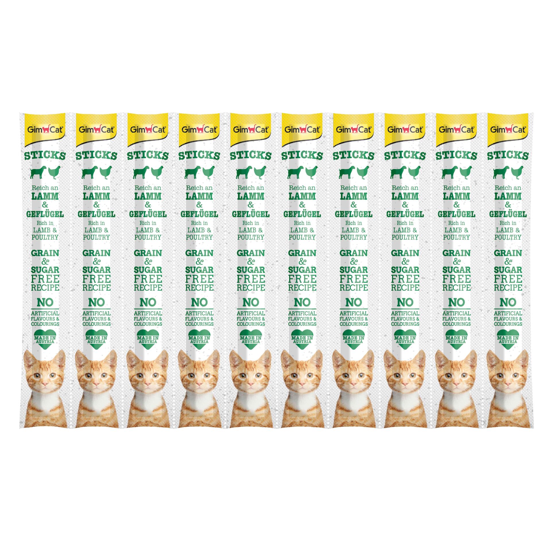 GimCat Sticks Kuzu Etli Tavuklu Kedi Ödül Çubuğu 50gr (10'lu)