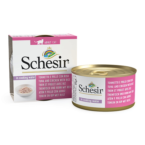 Schesir Suda Pişirilmiş Ton Balıklı ve Tavuklu Kedi Konservesi 85Gr