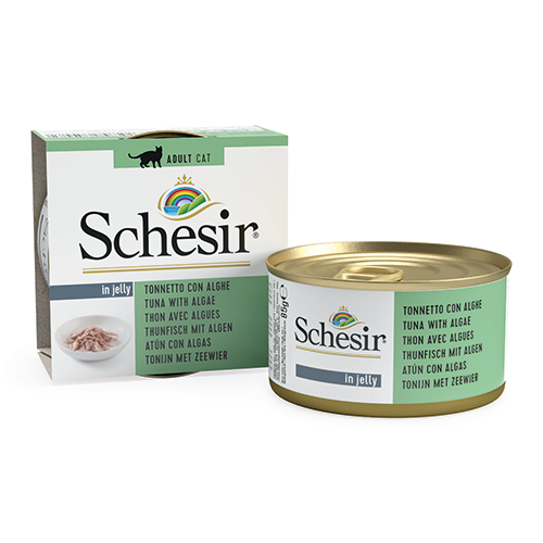 Schesir Ton Balıklı ve Yosunlu Kedi Konservesi 85Gr