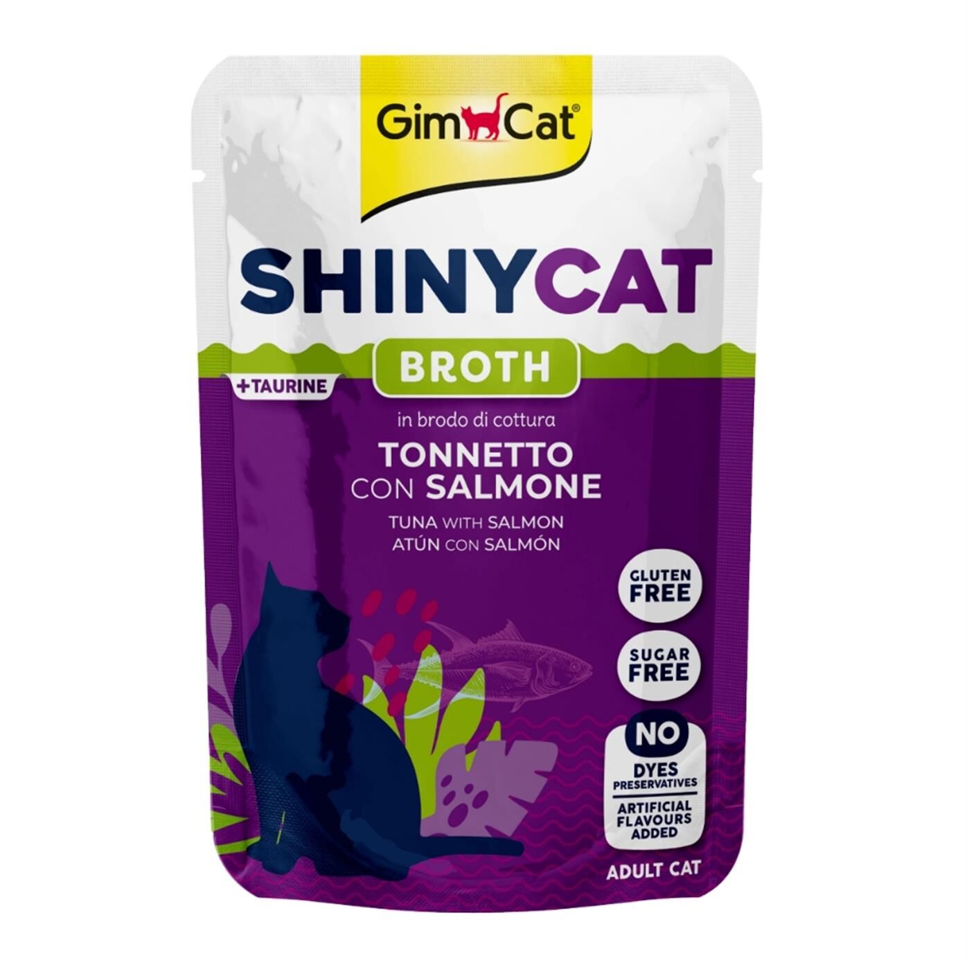 GimCat Shinycat Sos İçinde Ton Balıklı ve Somonlu Yetişkin Kedi Konservesi 70gr