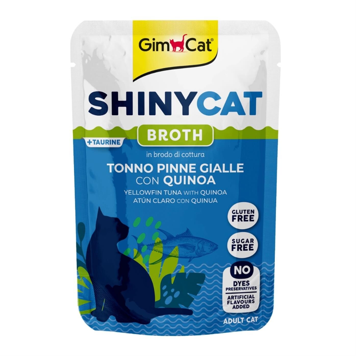 GimCat Shinycat Sos İçinde Ton Balıklı ve Kinoalı Yetişkin Kedi Konservesi 70gr