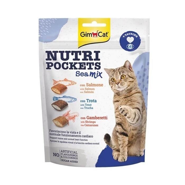 GimCat Nutripockets Sea Mix Taurinli Kedi Ödül Maması 150gr