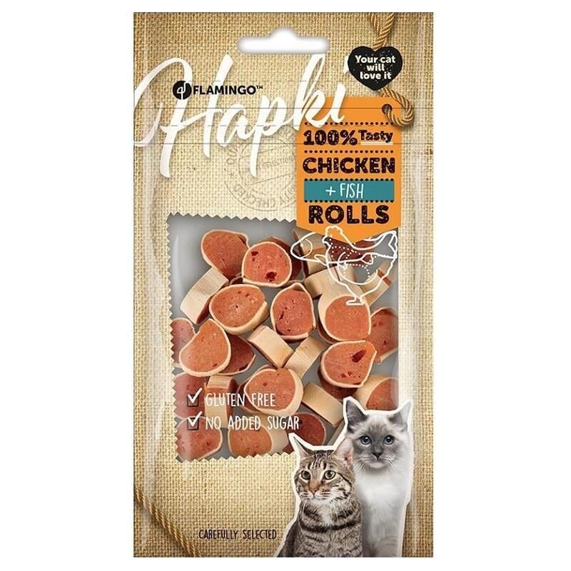 Flamingo Cat Snack Sushi Rulo Tavuklu ve Balıklı Kedi Ödülü 50 Gr