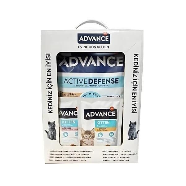 Advance Kitten Yavru Tavuk Etli Kedi Maması 1.5 Kg + Hediyeli Paket