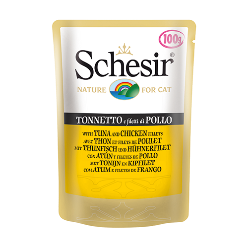 Schesir Pouch Ton Balıklı Ve Tavuklu Kedi Konservesi 100 Gr
