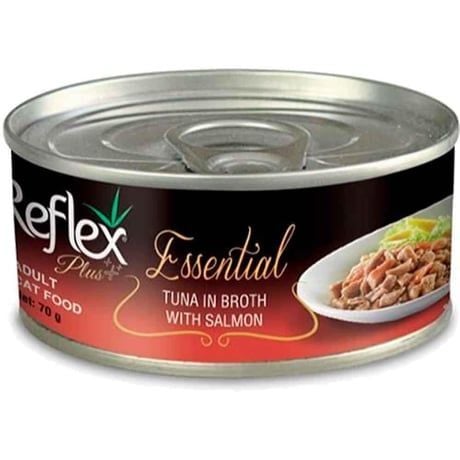 Reflex Plus Essential Ton Balıklı ve Somonlu Yetişkin Kedi Konservesi 70gr