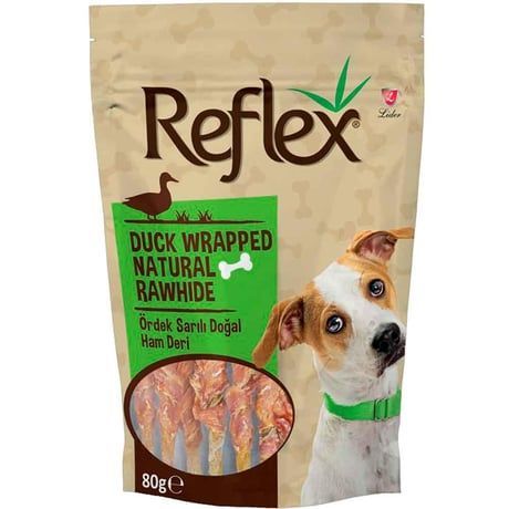 Reflex Ördek Eti Sargılı Doğal Burgu Köpek Ödül Çubuğu 80gr