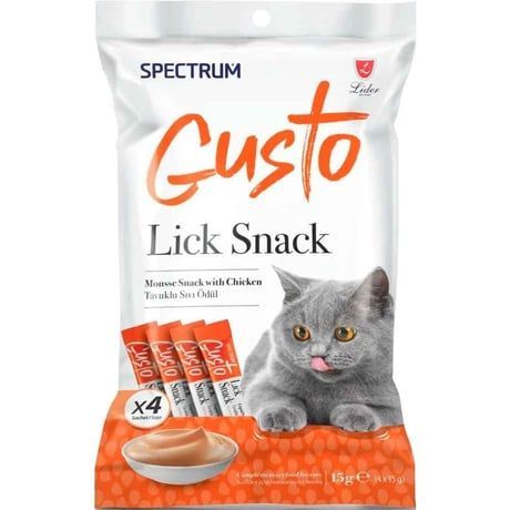 Spectrum Gusto Tavuklu Sıvı Kedi Ödül Maması 15gr (4'lü)