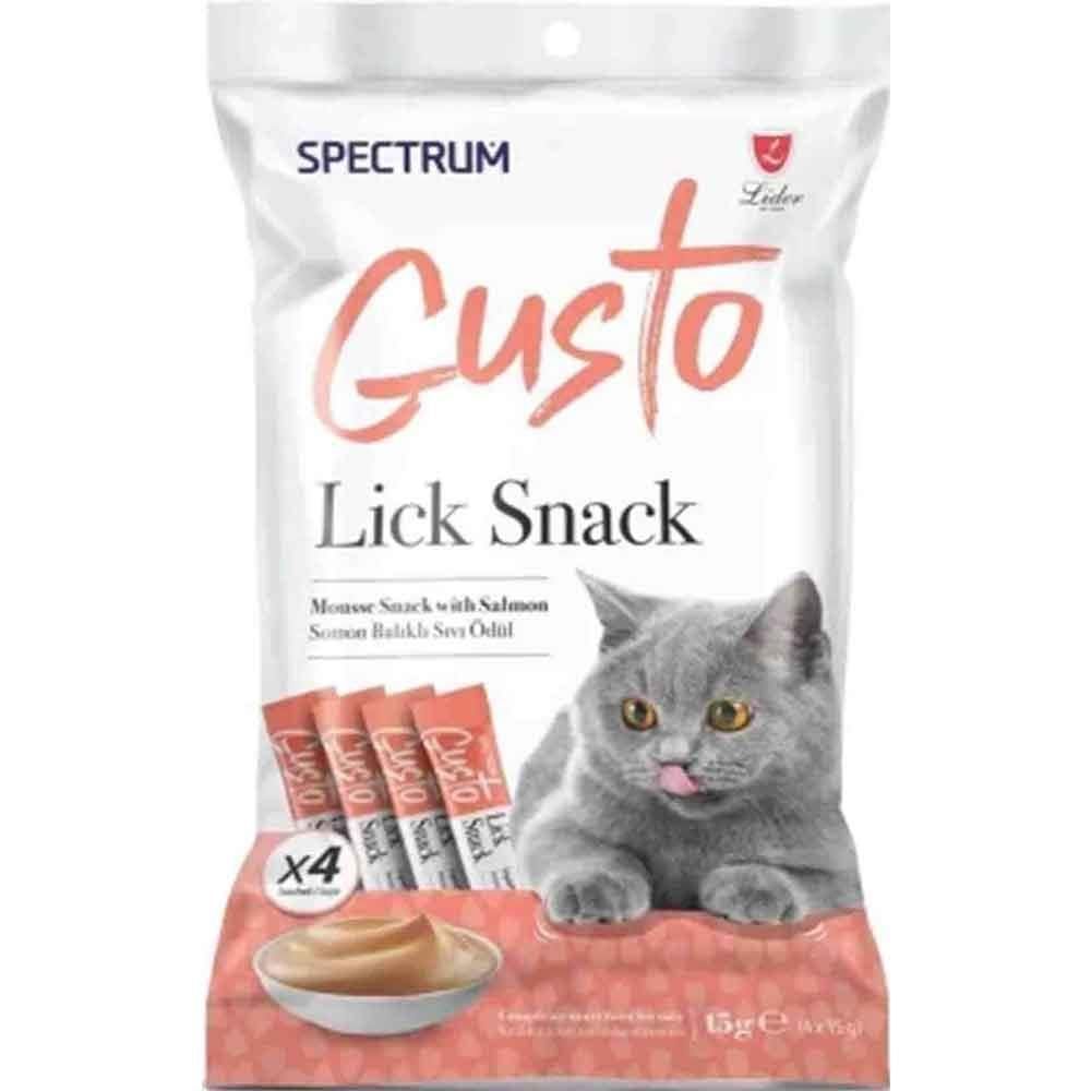 Spectrum Gusto Somonlu Sıvı Kedi Ödül Maması 15gr (4'lü)