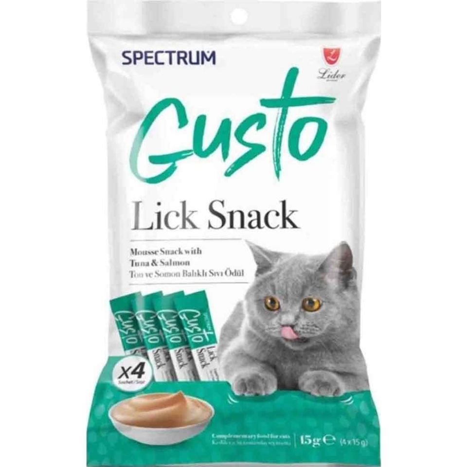 Spectrum Gusto Ton Balığı ve Somonlu Sıvı Kedi Ödül Maması 15gr (4'lü)