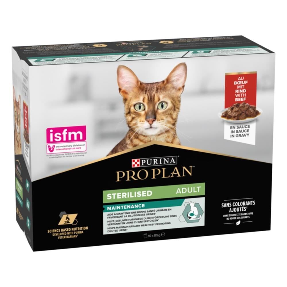 Proplan Gravy Kısırlaştırılmış Kediler için Sığır Etli Yaş Kedi Maması 10x85gr