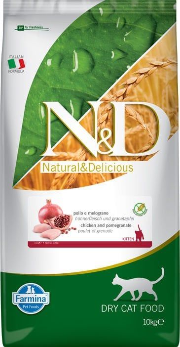 N&D Tavuklu ve Narlı Tahılsız Yavru Kedi Maması 10kg