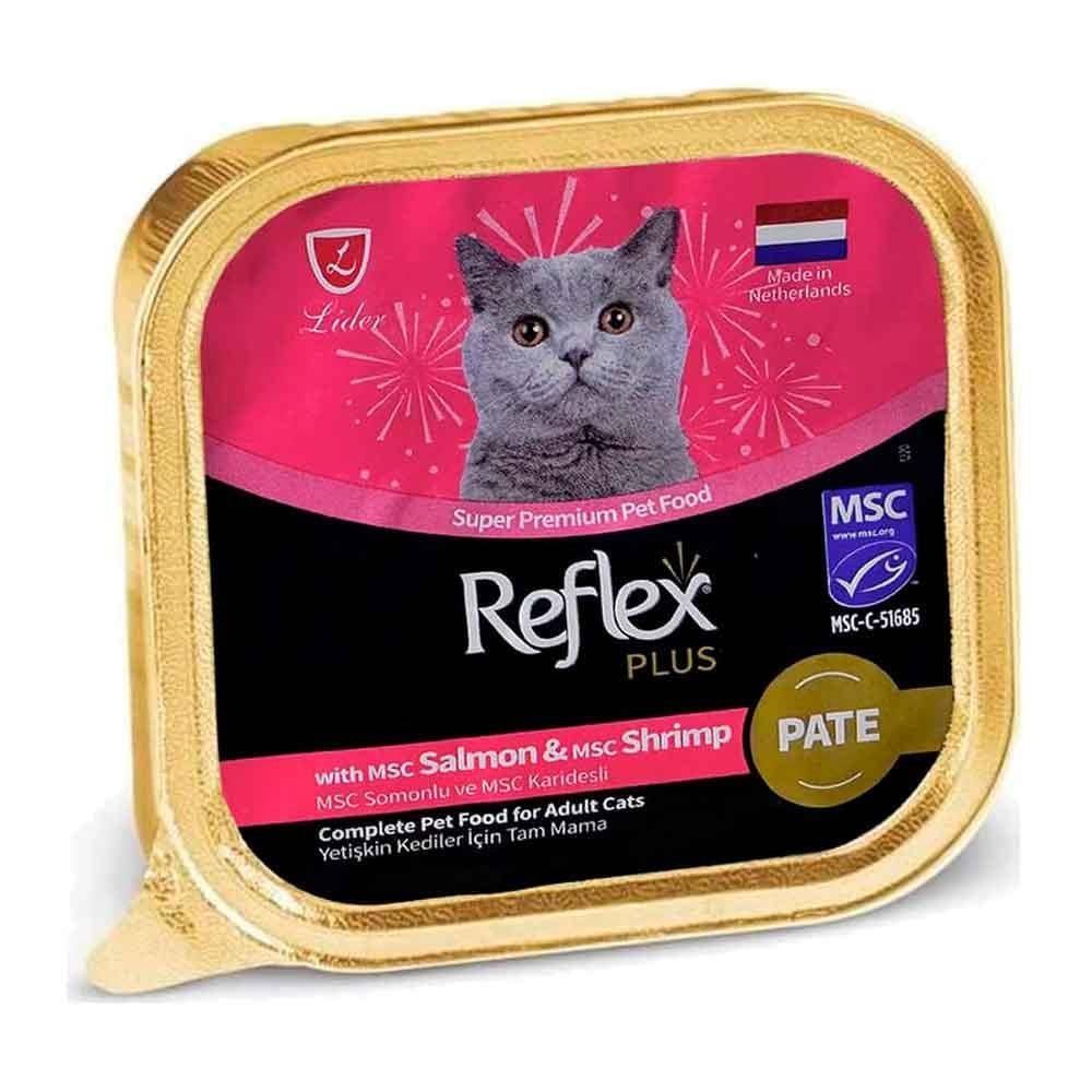 Reflex Plus Pate Somon Balıklı ve Karidesli Yaş Kedi Maması 85gr