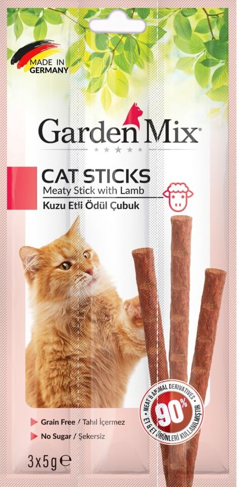 Gardenmix Kuzu Etli Kedi Stick Ödül 3*5g