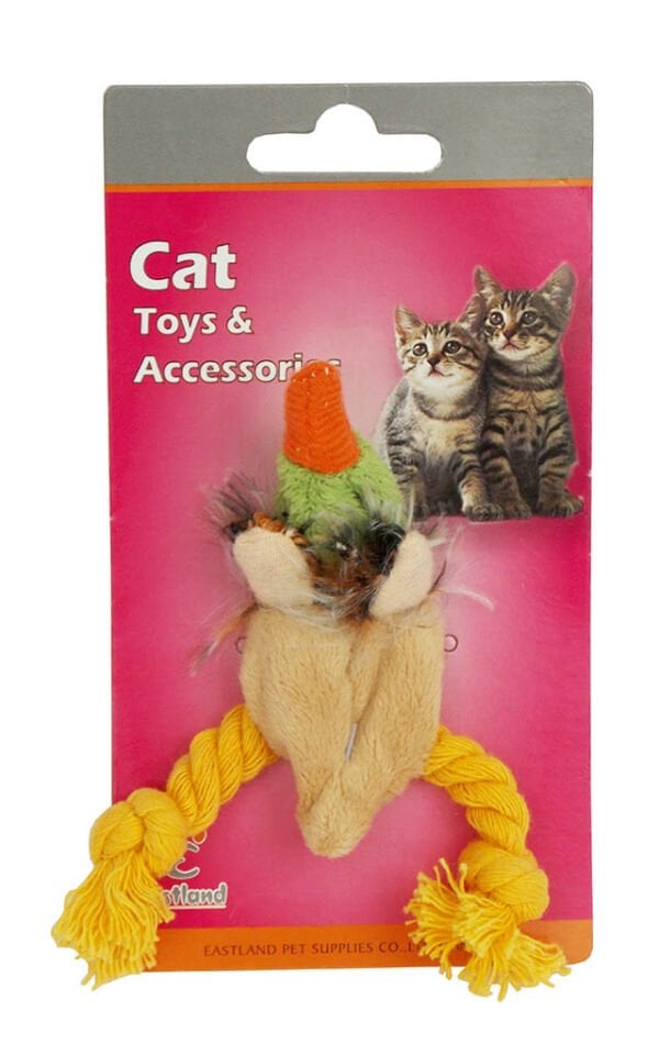 Eastland Kedi Otlu Hışır Peluş Ördek 9 Cm Kedi Oyuncağı