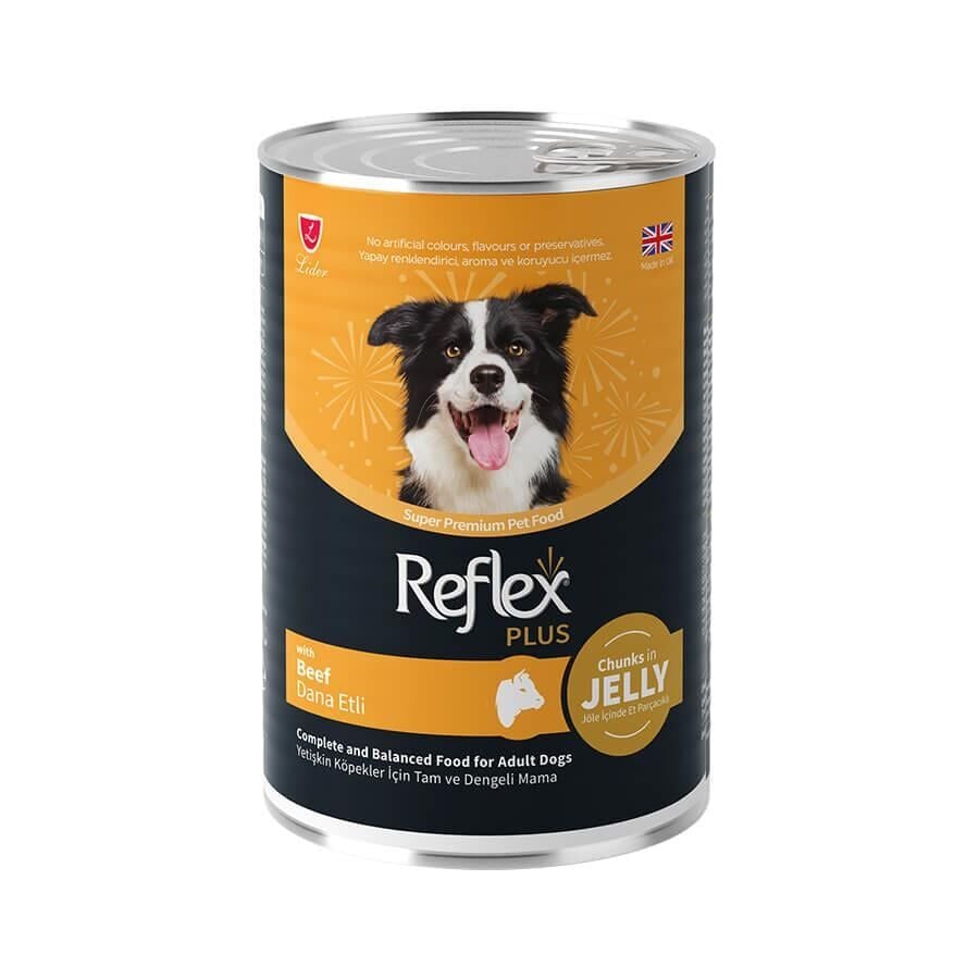 Reflex Plus Jöle İçinde Parça Dana Etli Yetişkin Köpek Konservesi 400gr