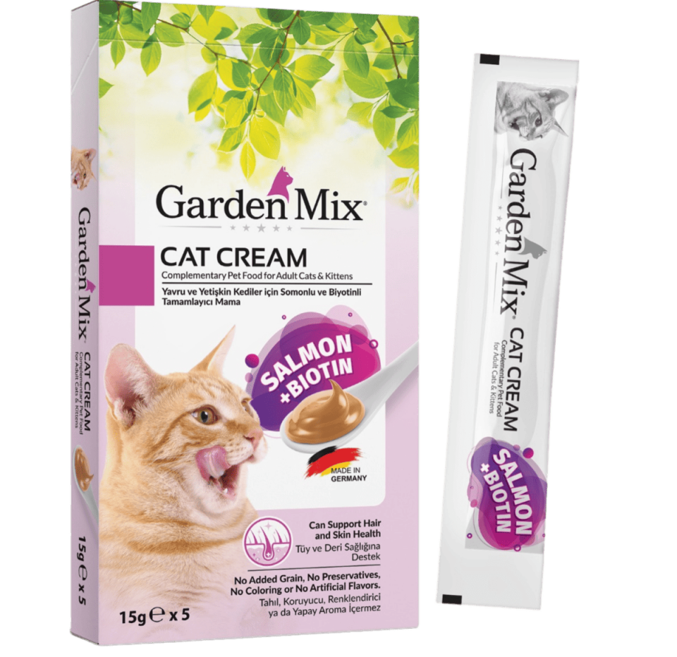 Garden Mıx Kedi Kreması Somon+biotin 15gr*5