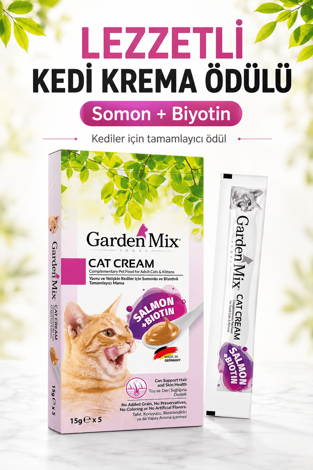Garden Mıx Kedi Kreması Somon+biotin 15gr*5