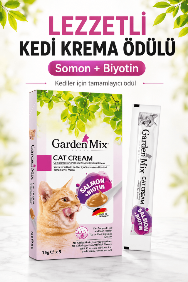 Garden Mıx Kedi Kreması Somon+biotin 15gr*5
