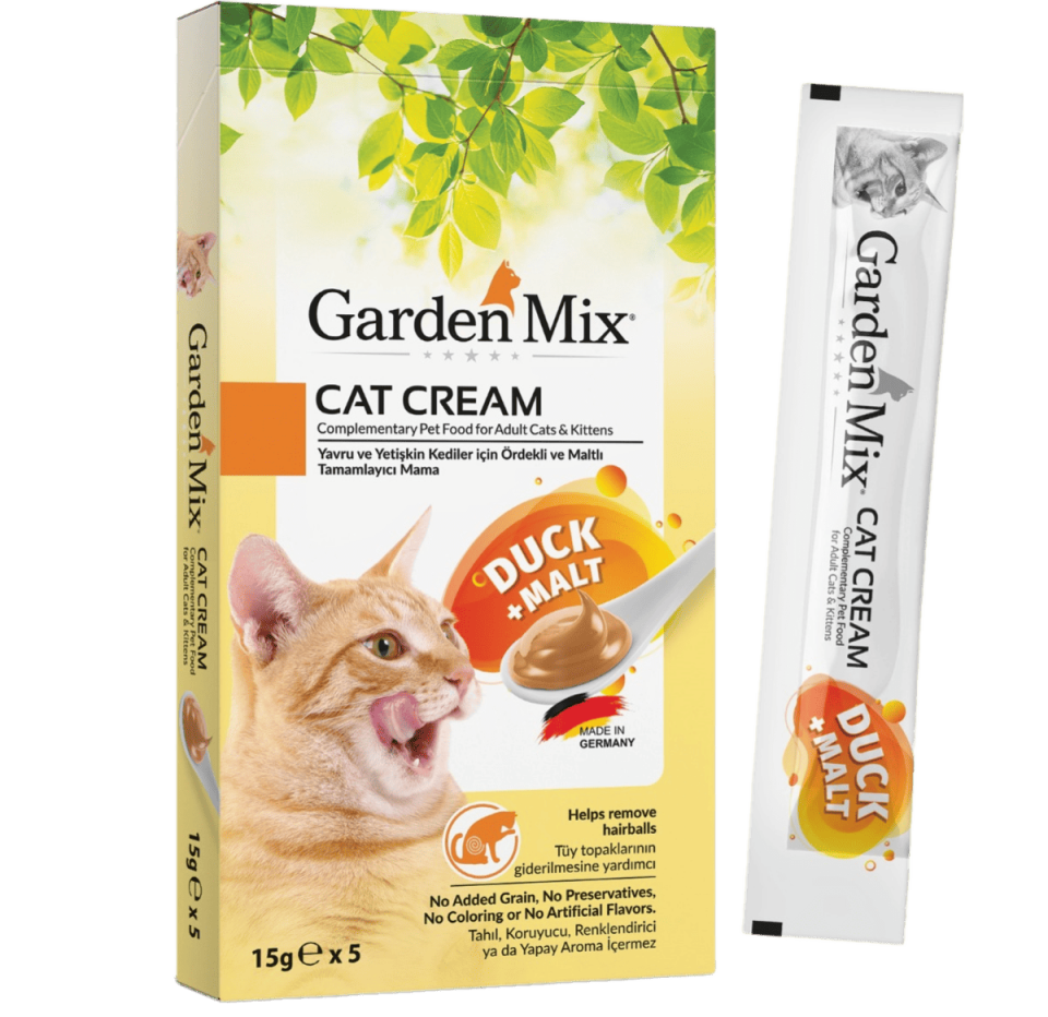 Garden Mıx Kedi Kreması Ördek+malt 15gr*5