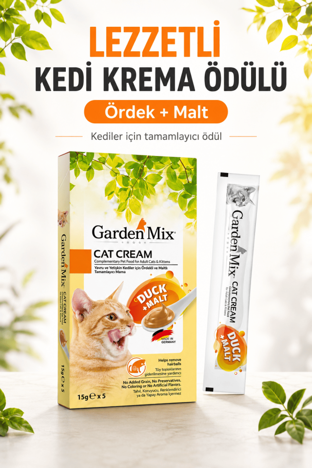 Garden Mıx Kedi Kreması Ördek+malt 15gr*5