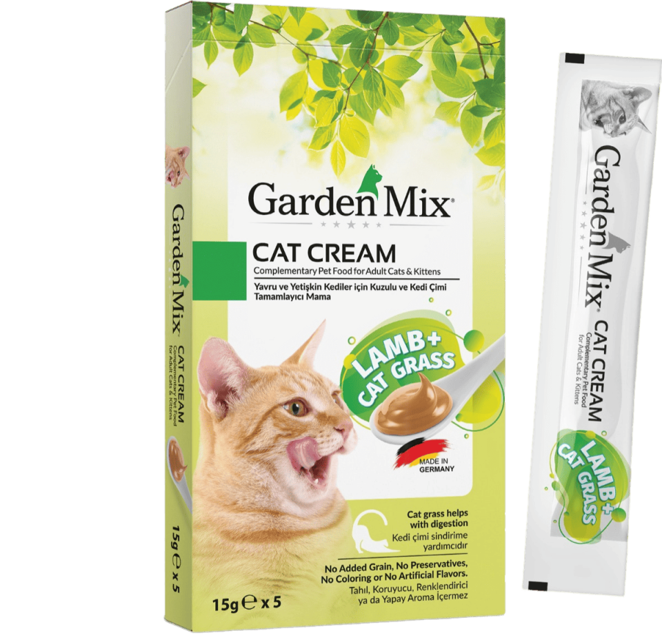 Garden Mıx Kedi Kreması Kuzu+kedi Otu 15gr*5