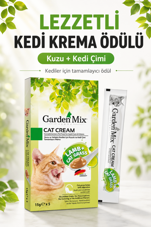 Garden Mıx Kedi Kreması Kuzu+kedi Otu 15gr*5