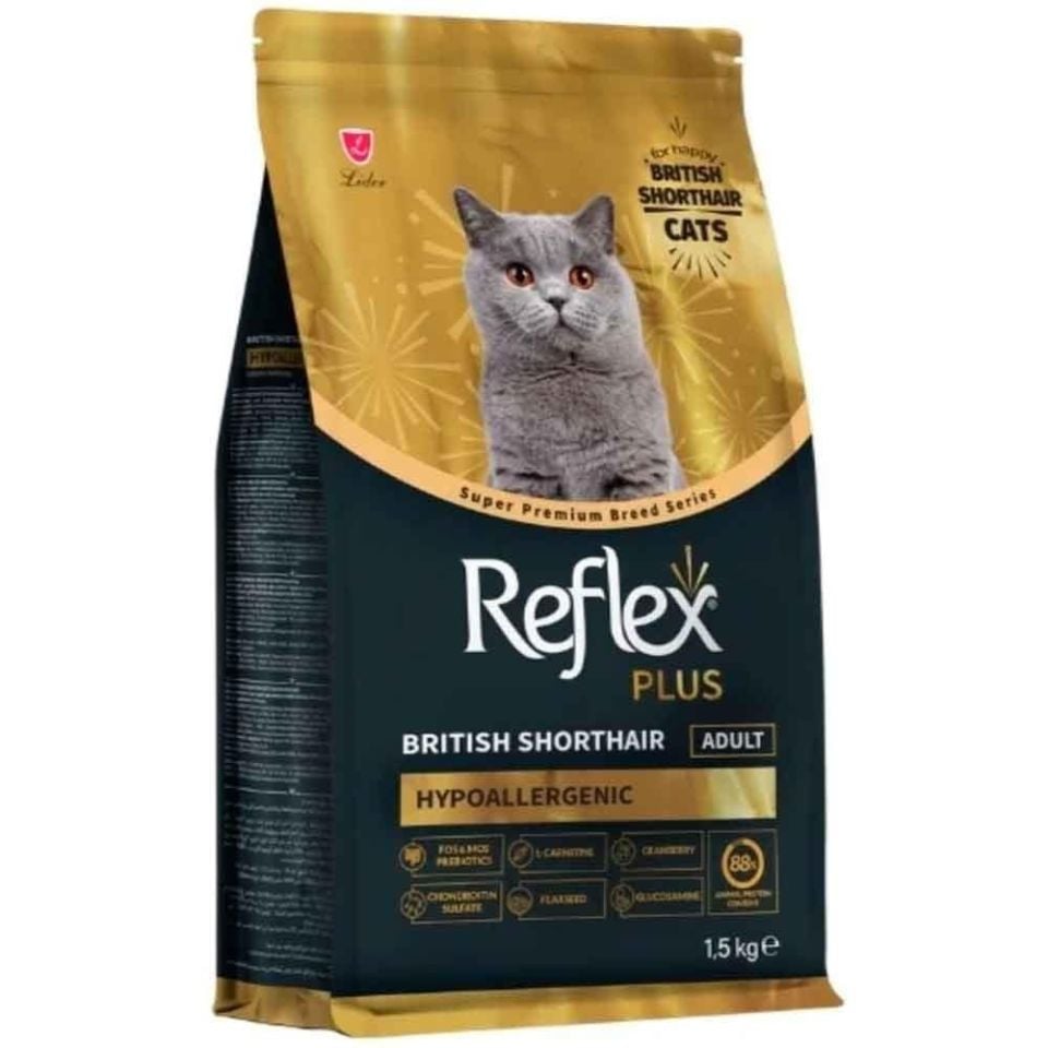 Reflex Plus HypoAllergenic British Shorthair Yetişkin Kedi Maması 1,5 kg