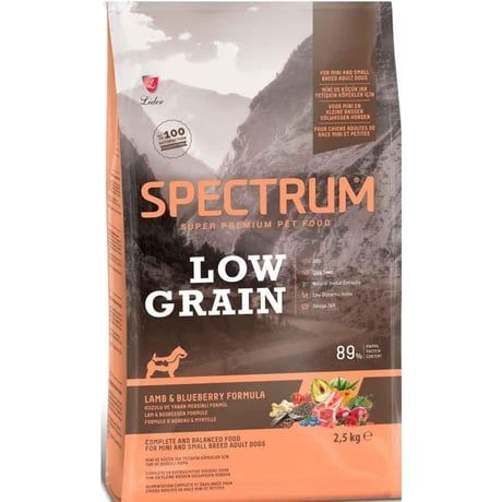 Spectrum Kuzu Etli ve Yaban Mersinli Mini ve Küçük Irk Düşük Tahıllı Yetişkin Köpek Maması 2,5kg