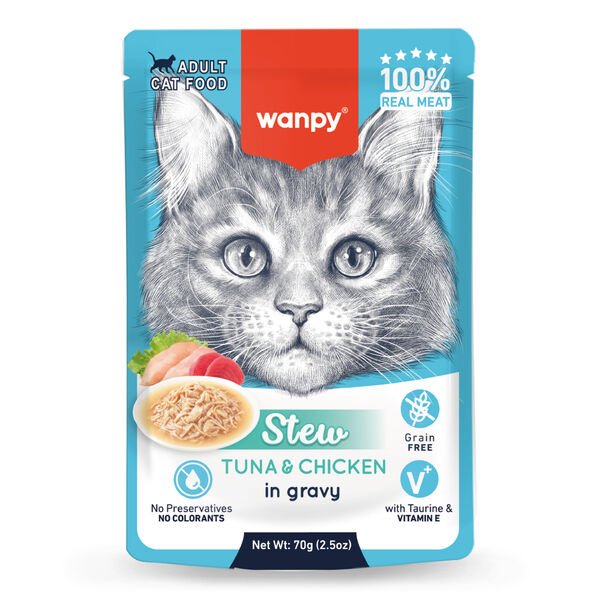 Wanpy Ton Balık&Tavuklu Yaş Kedi Maması 70g