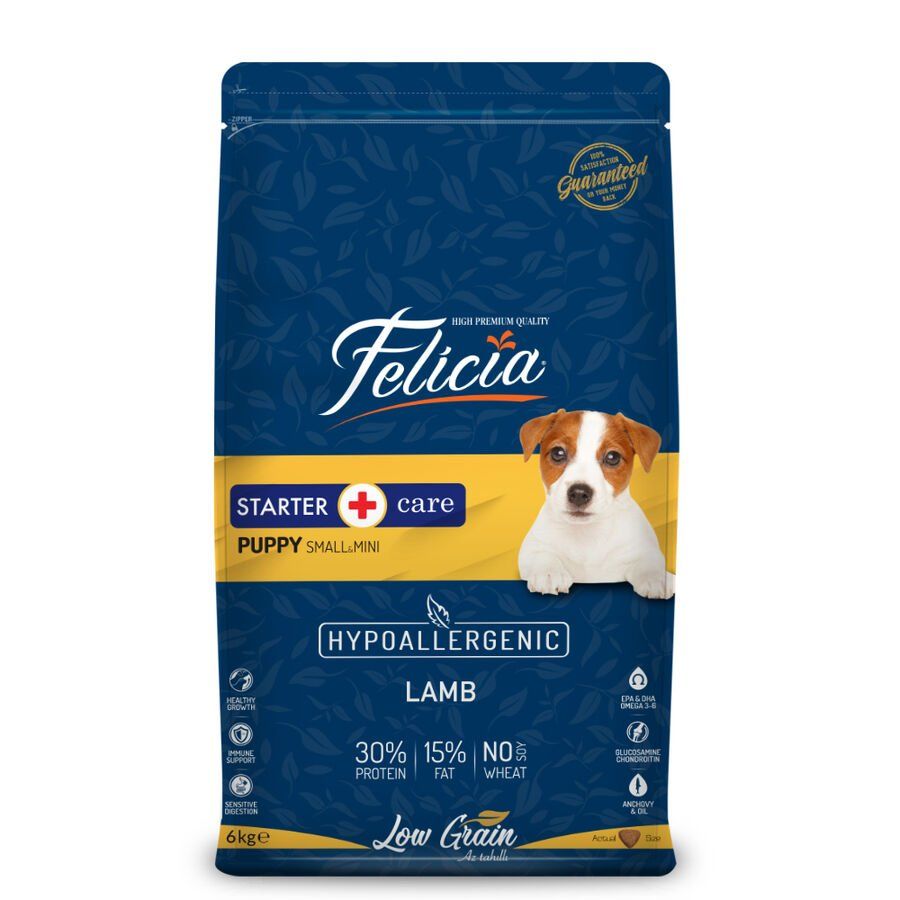 Felicia Yavru Kuzulu Small/Mini Az Tahıllı Kuru Köpek Maması 6 Kg