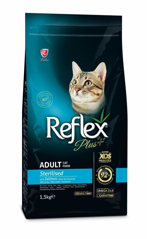 Reflex Plus Somonlu Kısırlaştırılmış Yetişkin Kuru Kedi Maması 1,5 Kg