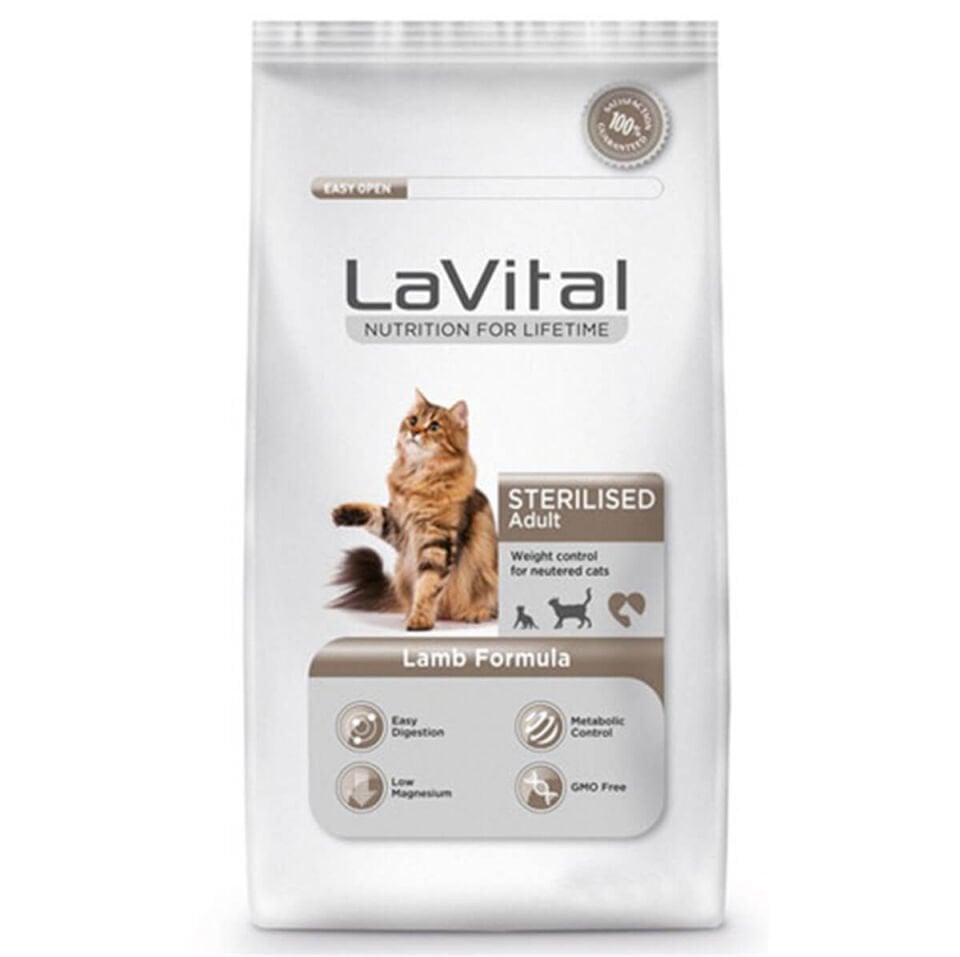 LaVital Kuzu Etli Kısırlaştılmış (Sterilised) Yetişkin Kedi Maması 1,5kg