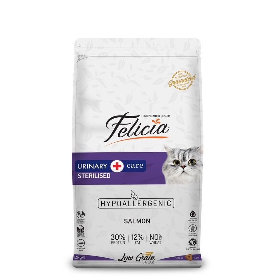 Felicia Sterilised Somonlu Az Tahıllı Kuru Kedi Maması 2 Kg
