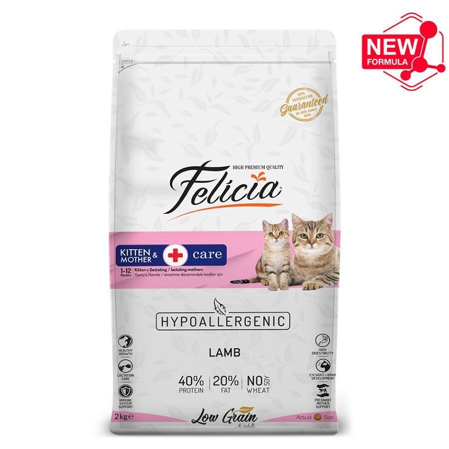 Felicia Yavru Kuzu Etli Az Tahıllı Kuru Kedi Maması 2 Kg