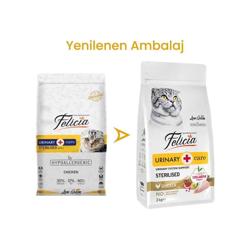 Felicia Sterilised Tavuklu Az Tahıllı Kuru Kedi Maması 2 Kg