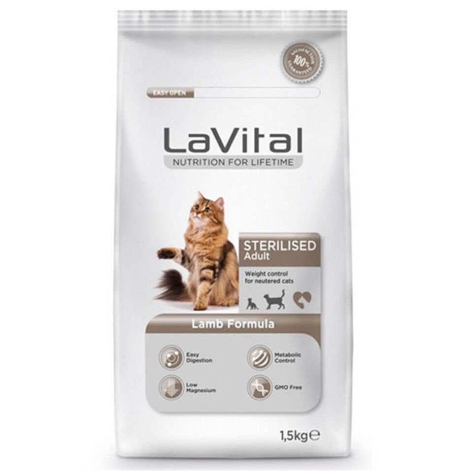 LaVital Kuzu Etli Kısırlaştılmış (Sterilised) Yetişkin Kedi Maması 12kg