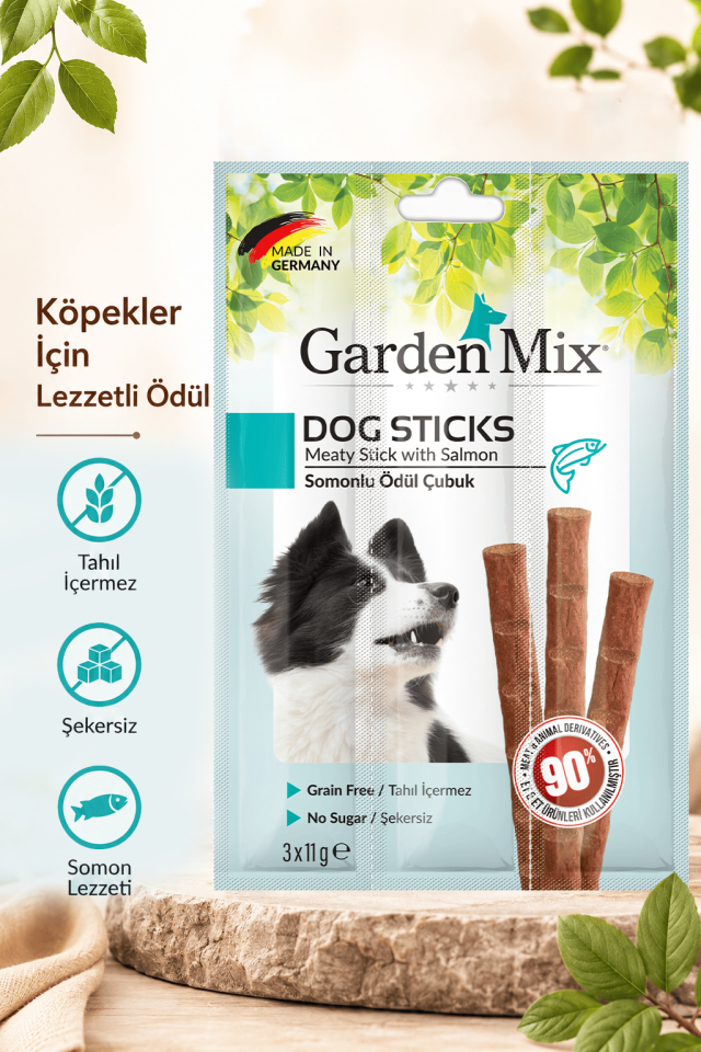 Gardenmix Somonlu Köpek Stick Ödül 3*11g 20‘li