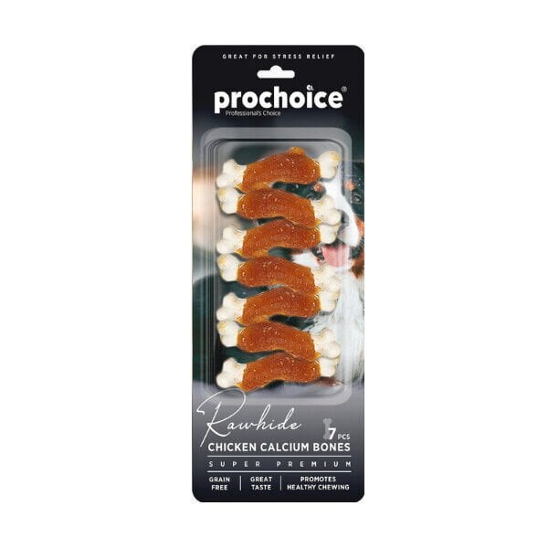 ProChoice Köpekler İçin Tavuklu Kalsiyumlu Köpek Ödül Kemiği 7li 7cm