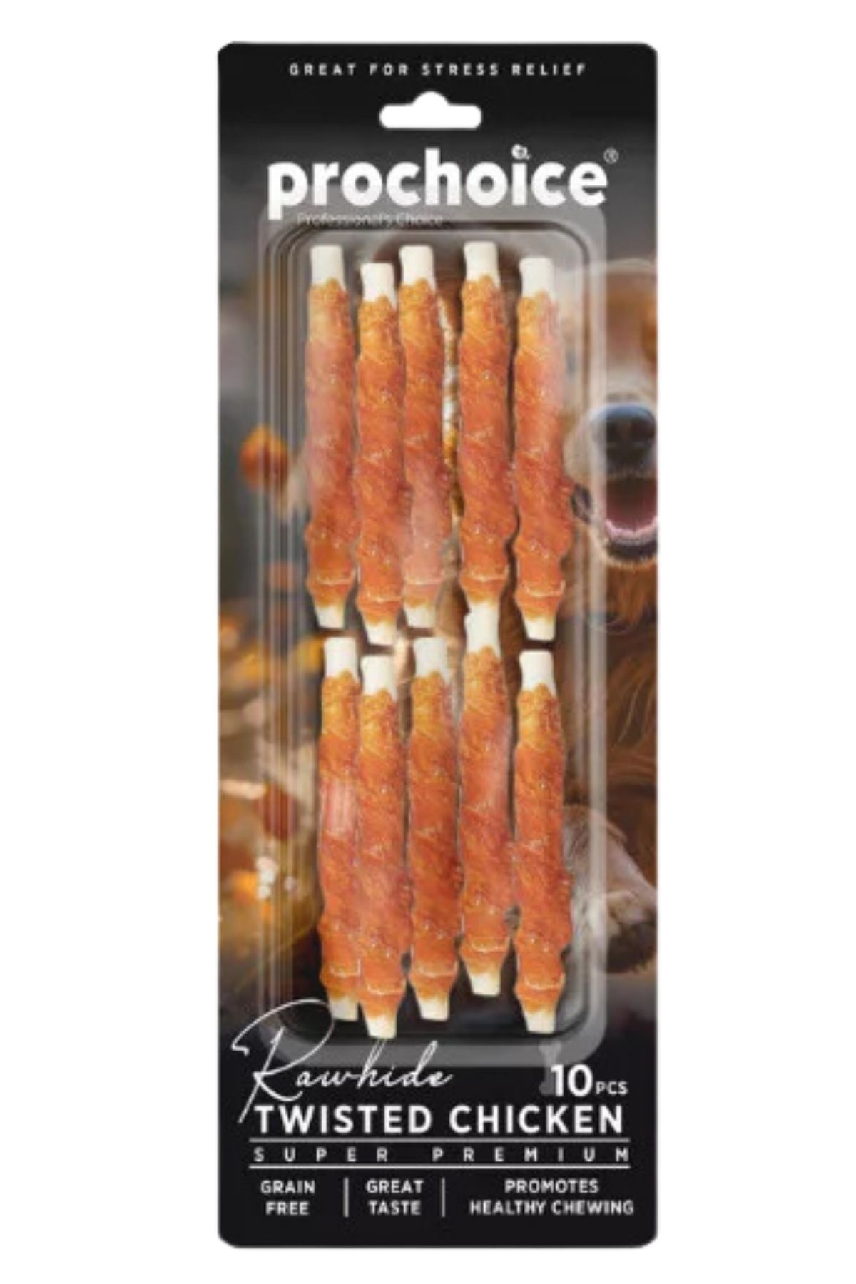 ProChoice Rawhide Twisted Tavuklu Köpek Ödül Çubuğu 10lu