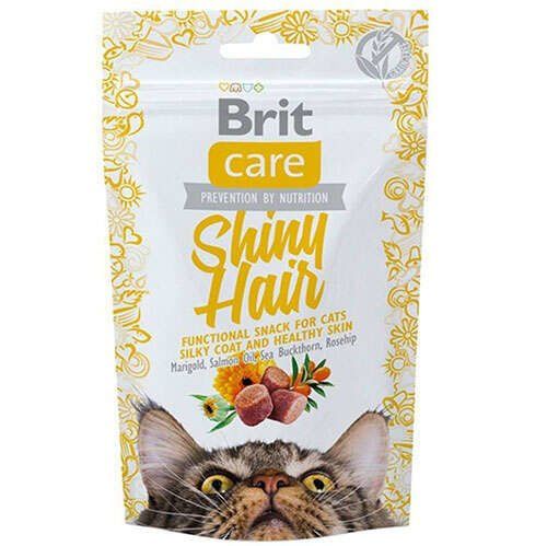 Brit Care Shiny Hair Parlak ve Sağlıklı Tüyler için Tahılsız Kedi Ödül Maması 50gr