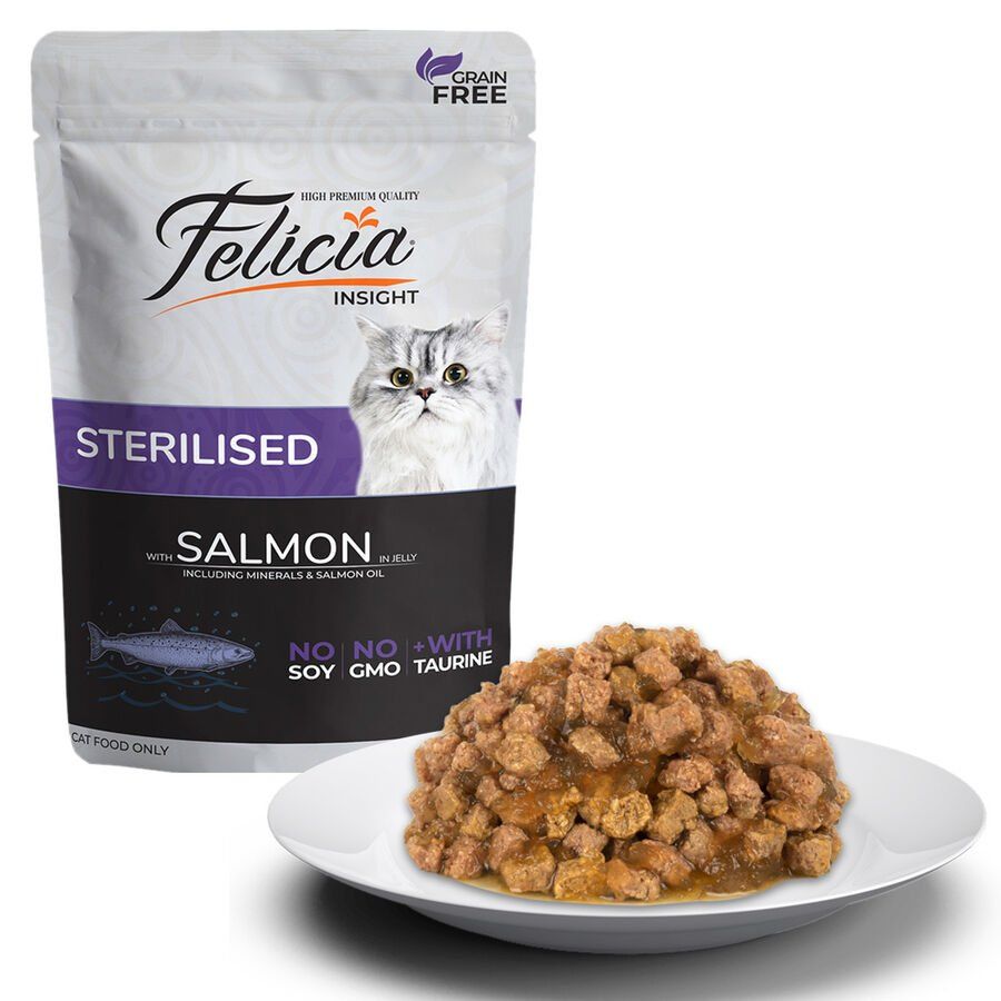 Felicia Tahılsız Sterilised Somonlu Pouch Yaş Kedi Maması 85 gr